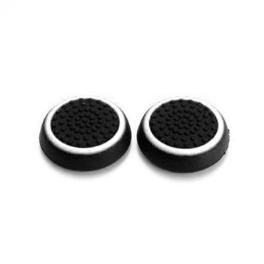 Stick Silicon Black/White / накладки черно/белые [PS4]